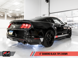 15-17 Ford Mustang V8 5.0L AWE Tuning 3020-33030 Cat-back Exhaust -Track Edition (Diamond Black Tips)