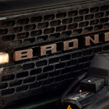 21-23 Ford Bronco L4 2.3L/V6 2.7L Ecoboost Ford Racing M-1447-BLBR Grille Lettering Overlay Kit-Bronze