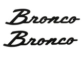 21-24 Ford Bronco Ford Racing Performance M-1447-BSMB Classic Script Fender Badges - Matte Black (Pair)