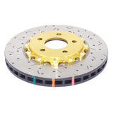 05-17 Ford Mustang 4.6L/3.7L DBA 52113GLDXS Drilled and Slotted Front 5000 XS Gold 2 Piece Brake Rotor