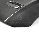 18-22 Ford Mustang Anderson Composites AC-HD18FDMU-OE-DS Double Sided Type-OE Carbon Fiber Hood