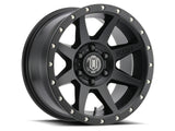 21-23 Ford Bronco ICON 1818908350SB Rebound 18 x 9 / 6 x 5.5 / 0mm Offset 5in BS 106.1mm Bore Satin Black Wheel