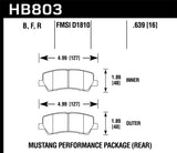 15-20 Ford Mustang Performance Package Hawk Performance HB803N.639 HP Plus Rear Brake Pads