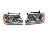 04-08 Ford F-150 Raxiom RAXT551341 Axial Series OEM Style Replacement Headlights- Chrome Housing (Clear Lens)