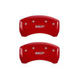 15-20 Ford Mustang MGP 10200SMGPRD 4 Caliper Covers Engraved Front & Rear MGP Red Finish Silver Character