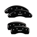 21-23 Ford Bronco Sport MGP 10255SMGPBK 4 Caliper Covers Engraved Front & Rear MGP Black Finish Silver Characters