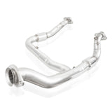 15-17 Ford F-150 V6 2.7L Stainless Works FT15ECODPCAT Downpipe 3in High-Flow Cats Y-Pipe Factory Connection