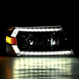 04-08 Ford F150 AlphaRex 880136 PRO-Series Projector Headlights Chrome w/ Sequential Signal and DRL