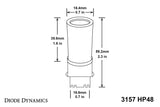 15-23 Ford Mustang Diode Dynamics DD0057S 3157 LED Bulb HP48 LED -Cool -White (Single)