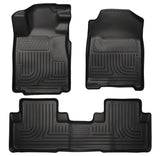 10-14 Ford Mustang Convertible & Coupe Husky Liners 98371 WeatherBeater Front and 2nd Seat Black Floor Liners Combo