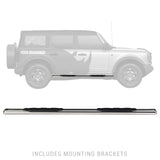 21-24 Ford Bronco Go Rhino 10573PS 5in 1000 Series Oval Side Steps - SS