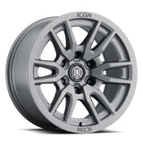 21-23 Ford Bronco ICON 2417858347TT Vector 6 17x8.5 6x5.5 0mm Offset 4.75in BS 106.1mm Bore Titanium Wheel