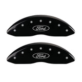 18-20 Ford Expedition MGP 10239SFRDBK 4 Caliper Covers Engraved Front & Rear Oval logo/Ford Black Finish Silver Characters