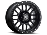 21-23 Ford Bronco ICON 1217858347SB Alpha 17x8.5 6x5.5 0mm Offset 4.75in BS 106.1mm Bore Satin Black Wheel