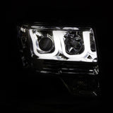 09-14 Ford F-150 / 10-14 Raptor ANZO 111264 Projector Headlights w/ U-Bar Chrome