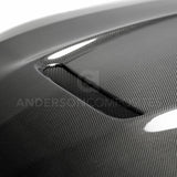 18-23 Ford Mustang Anderson Composites AC-HD18FDMU-GR-DS Type-GR Double Sided Carbon Fiber Hood