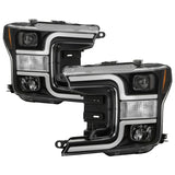 18-19 Ford F-150 Spyder 5086624 Projector Headlights -Halogen Model Only -Black PRO-YD-FF15018-LB-BK