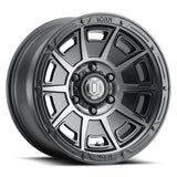 21-23 Ford Bronco ICON 3017858347SSBT Victory 17x8.5 6x5.5 0mm Offset 4.75in BS Smoked Satin Black Tint Wheel