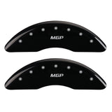 15-20 Ford Mustang MGP 10204SMGPBK 4 Caliper Covers Engraved Front & Rear MGP Black Finish Silver Character