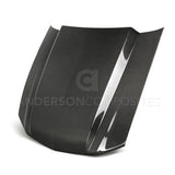 13-14 Ford Mustang Anderson Composites AC-HD13FDMU-CJ Type-CJ Carbon Fiber Cowl Hood