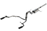 21-23 Ford F-150 Powerboost V6 3.5L Borla 140903BC 2WD & 4WD 4DR 3in, 2.25in S-TYPE Catback w/ Black Chrome Tips