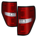 09-14 Ford F-150 Spyder 5084224 Light Bar LED Tail Lights V2 - Red Clear