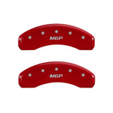 10-17 Ford Expedition MGP 10217SMGPRD 4 Caliper Covers Engraved Front & Rear MGP Red Finish Silver Character