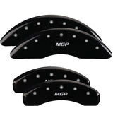 15-20 Ford Mustang MGP 10204SMGPBK 4 Caliper Covers Engraved Front & Rear MGP Black Finish Silver Character