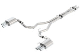 18-23 Ford Mustang GT V8 5.0L Borla 140746 AT/MT (w/o Valves) ATAK 3in Cat-Back Exhaust w/ Polished Tips