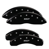 10-11 Ford Raptor SVT MGP 10213SMGPBK 4 Caliper Covers Engraved Front & Rear MGP Black Finish Silver Character