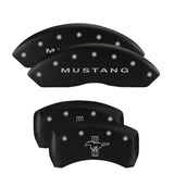 10-14 Ford Mustang GT & Base MGP 10198SMGPBK 4 Caliper Covers Engraved Front & Rear Black Finish, Silver