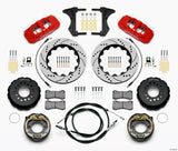 05-14 Ford Mustang w/ BMR Suspension Wilwood 140-13686-DR AERO4 Big Brake Rear Parking Brake Kit - Drilled, Red