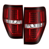 09-14 Ford F-150 xTune 9042201 Light Bar LED Tail Lights -Red Clear