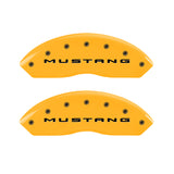 15-17 Ford Mustang MGP 10202SM32YL 4 Caliper Covers Engraved Front 2015/Mustang Engraved Rear 2015/3.7 Yellow Finish Black Character