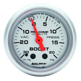 AutoMeter - Ultra-Lite 52mm 20 PSI Mechanical Boost Gauge