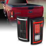 15-17 Ford F-150 ANZO 311285 LED Taillights Black