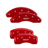 21-23 Ford Bronco Sport MGP 10255SMGPRD 4 Caliper Covers Engraved Front & Rear MGP Red Finish Silver Characters